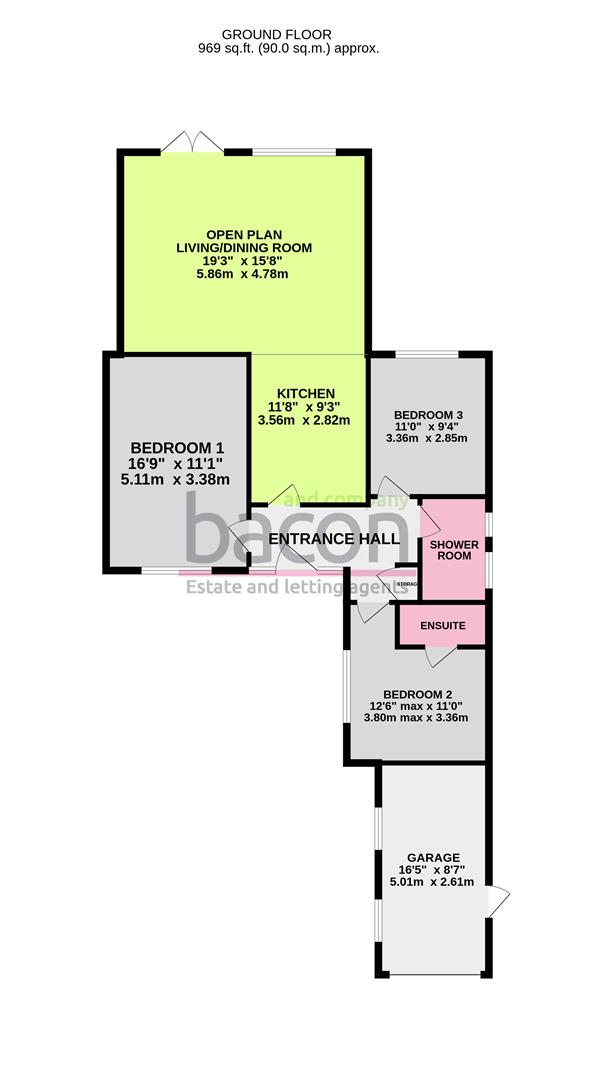 Floor Plan | Bungalow - Semi Detached | Maytree Avenue, Worthing, BN14 | For Sale